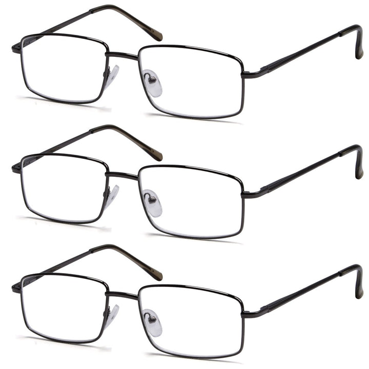 3 Pack Classic Metal Frame Reading Glasses R15023