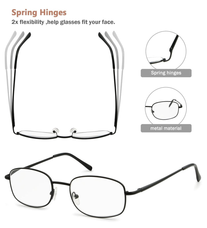 3 Pack Wire Rim Reading Glasses R3235