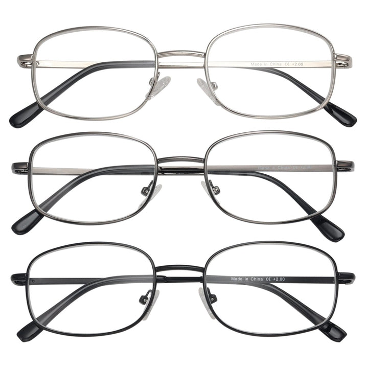 3 Pack Wire Rim Reading Glasses R3235