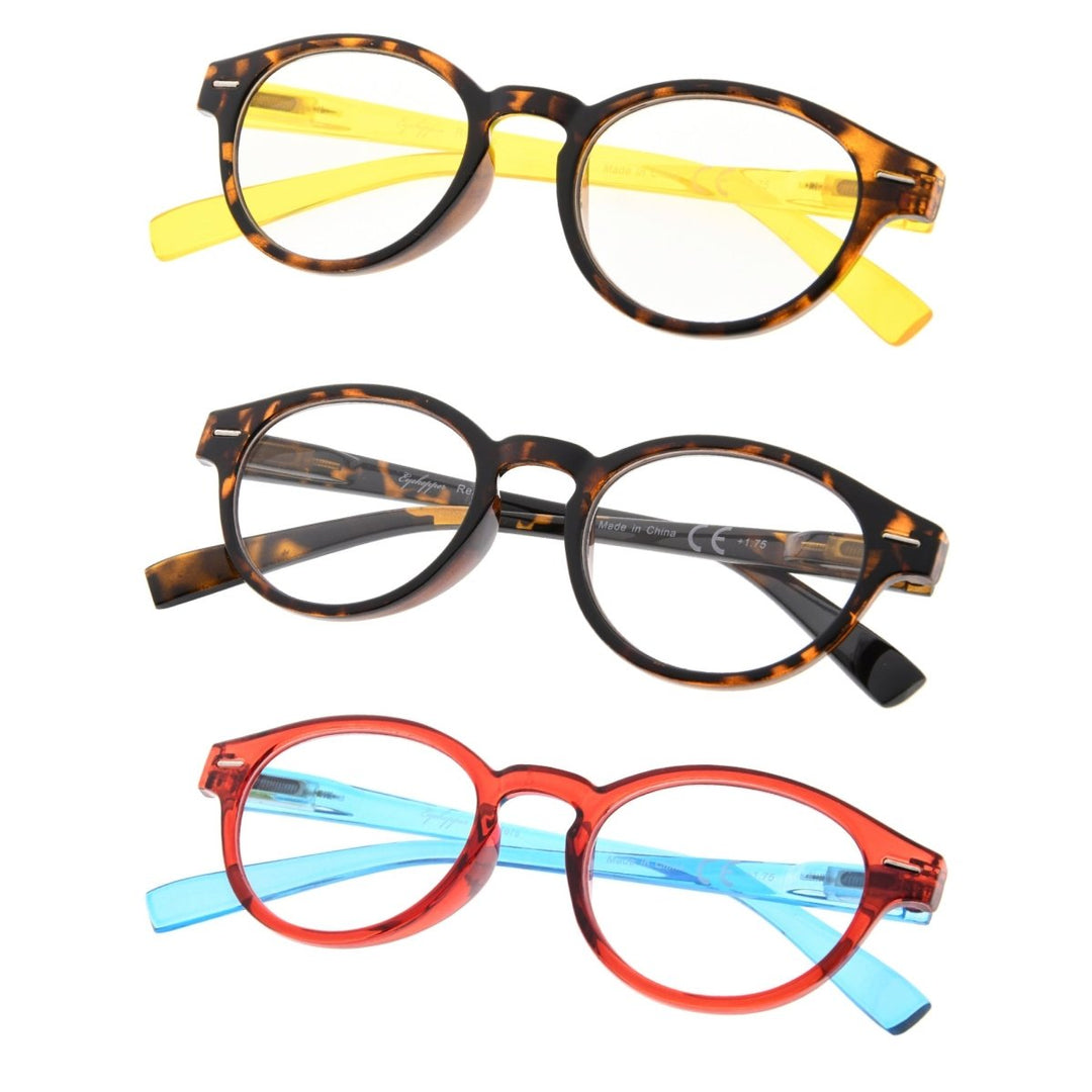 3 Pack Classic Stylish Reading Glasses 3PKR091