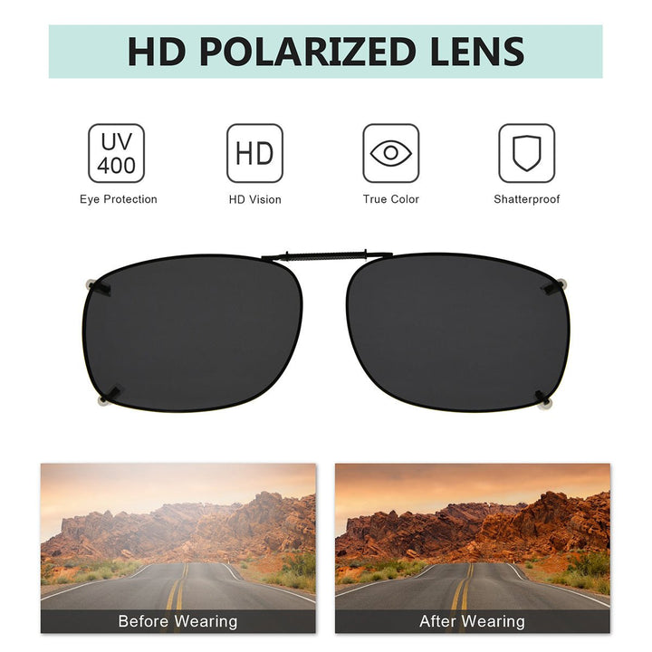 3 Pack Retro Clip on Sunglasses Polarized C64 (54MMx37MM)