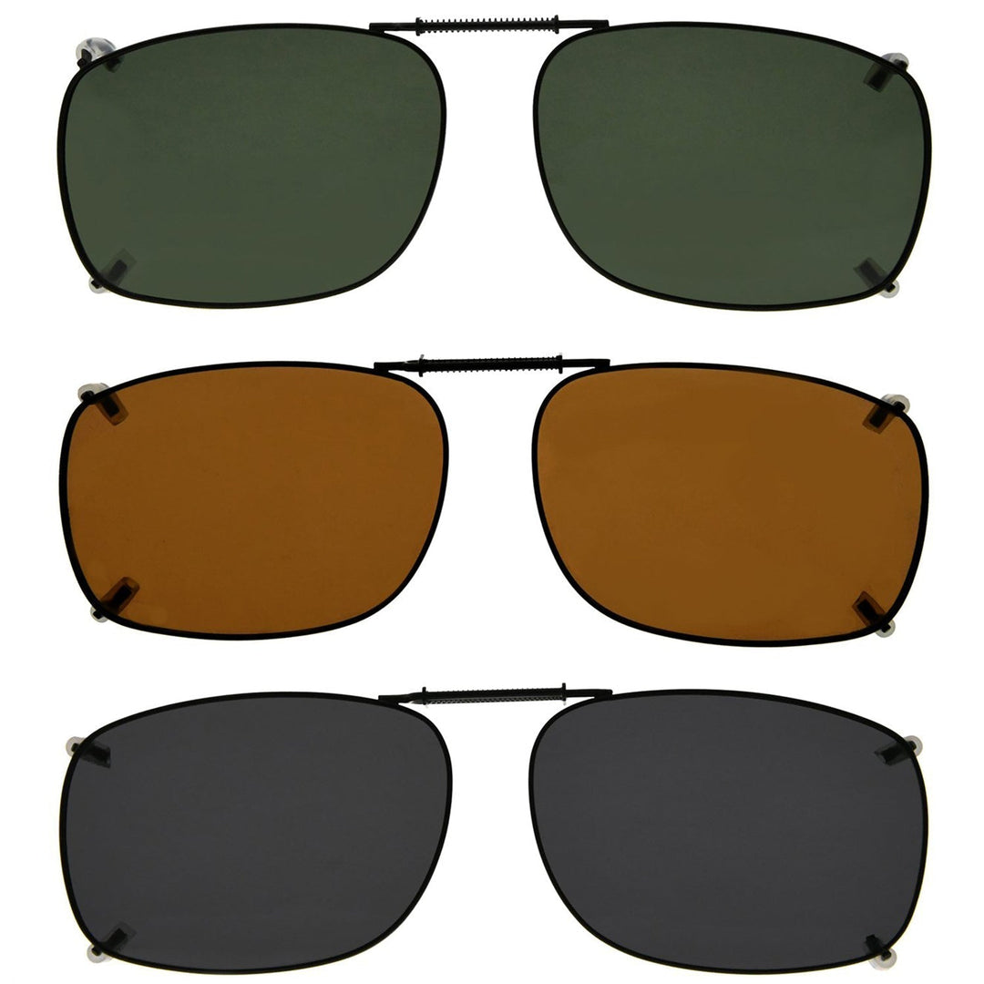 3 Pack Retro Clip on Sunglasses Polarized C64 (54MMx37MM)