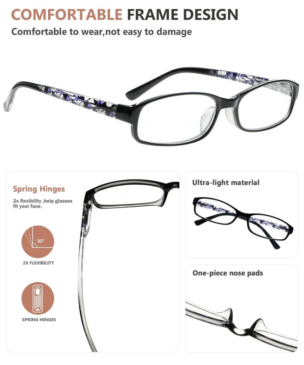 3 Pack Small Lens Reading Glasses