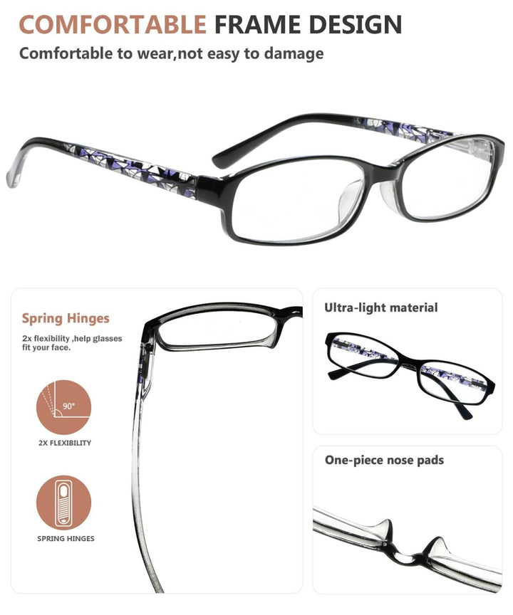 3 Pack Small Lens Reading Glasses