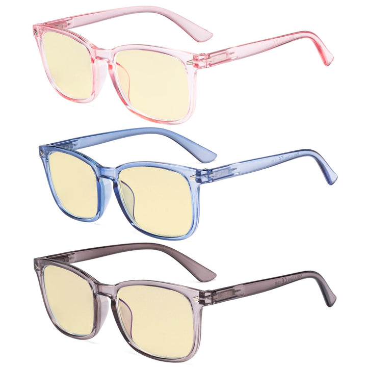 3 Pack Blue Light Blocking Reading Glasses