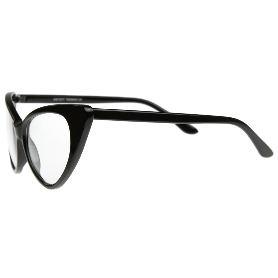 1950s Vintage Mod Cat Eye Clear Lens Glasses 8435