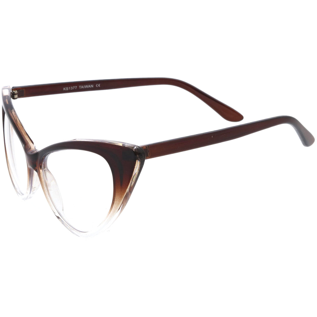 1950s Vintage Mod Cat Eye Clear Lens Glasses 8435