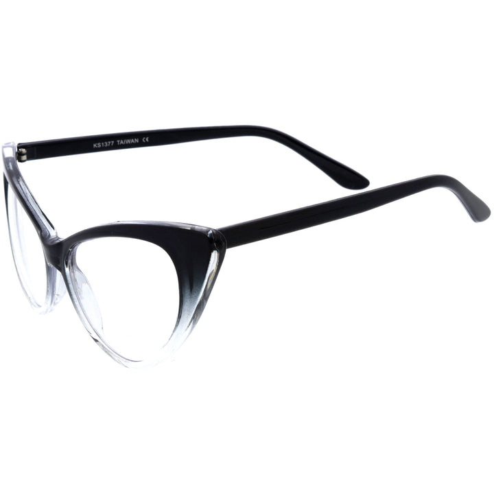 1950s Vintage Mod Cat Eye Clear Lens Glasses 8435