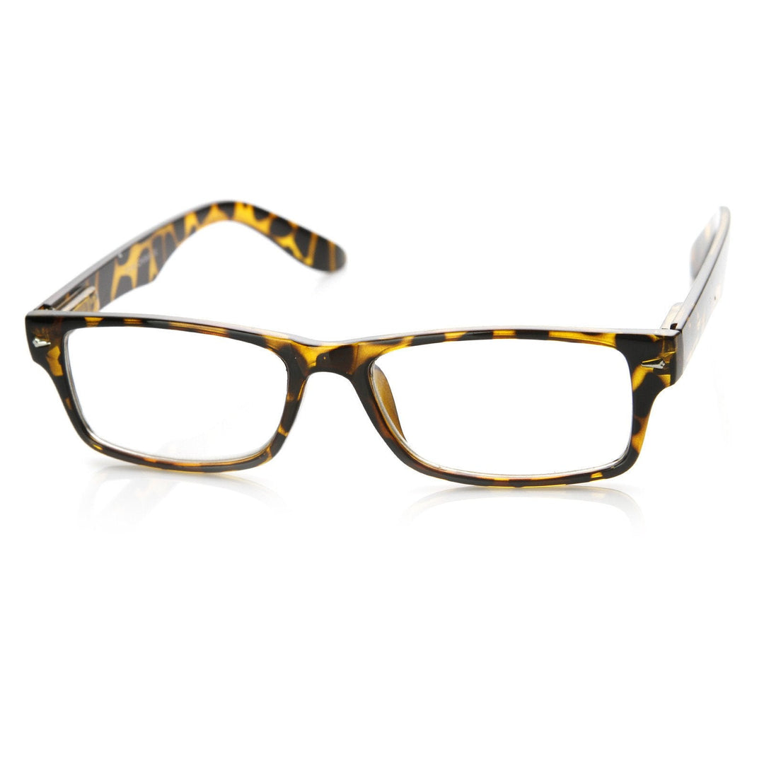 Horned Rim Clear Lens Glasses