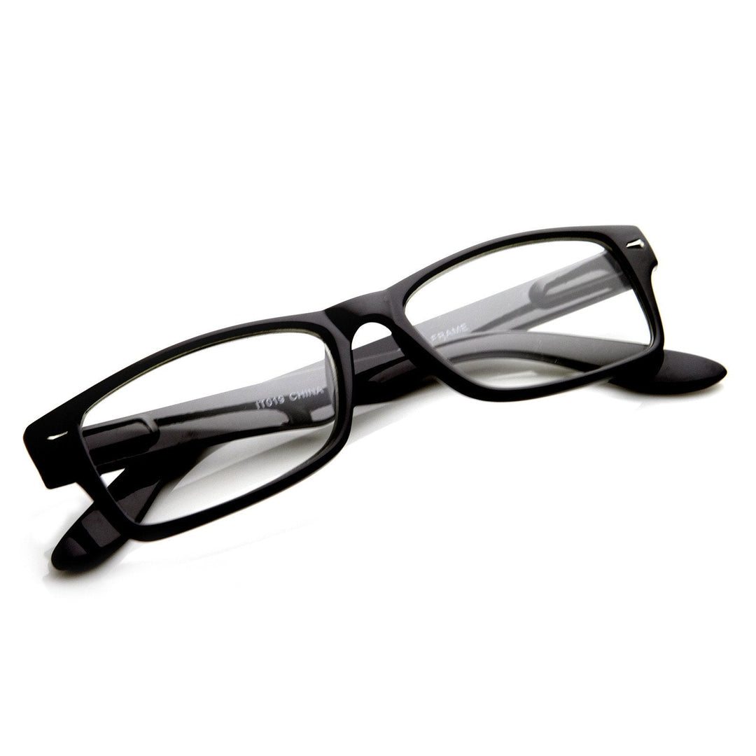 Horned Rim Clear Lens Glasses