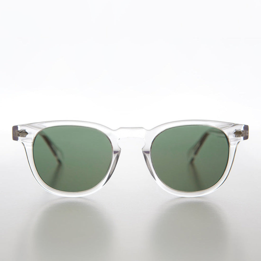 Clear Acetate Polarized Square Sunglasses - Benson