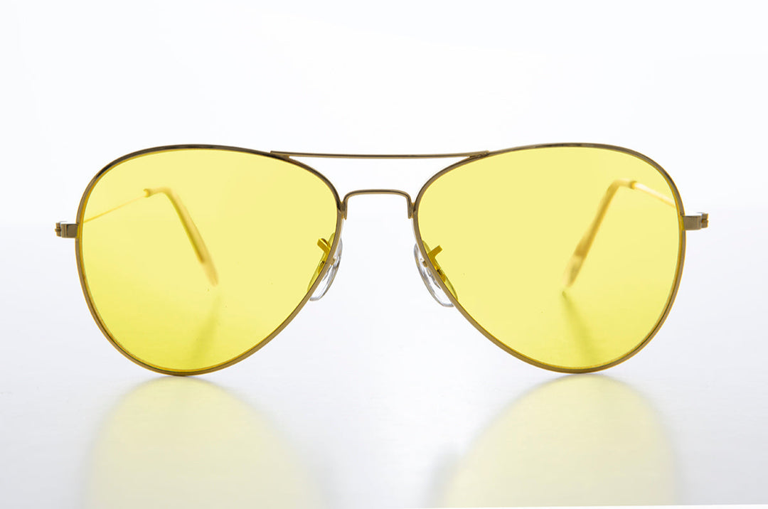 Classic Yellow Lens Pilot Sunglasses - Buck