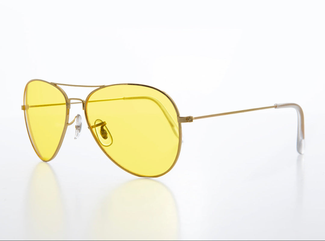 Classic Yellow Lens Pilot Sunglasses - Buck