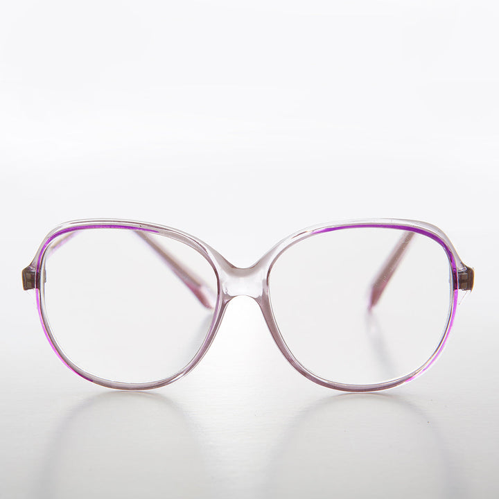Gafas de lectura retro transparentes con acento de color - Jess