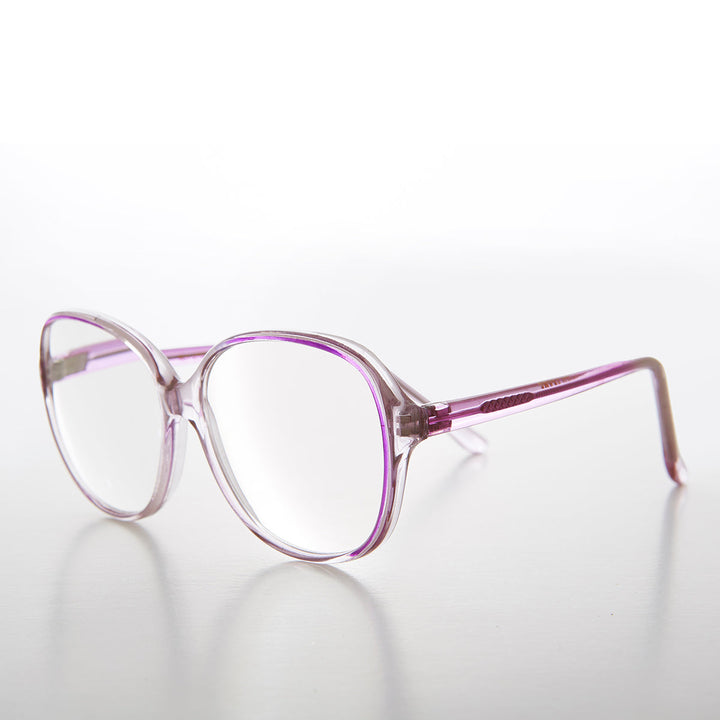 Gafas de lectura retro transparentes con acento de color - Jess