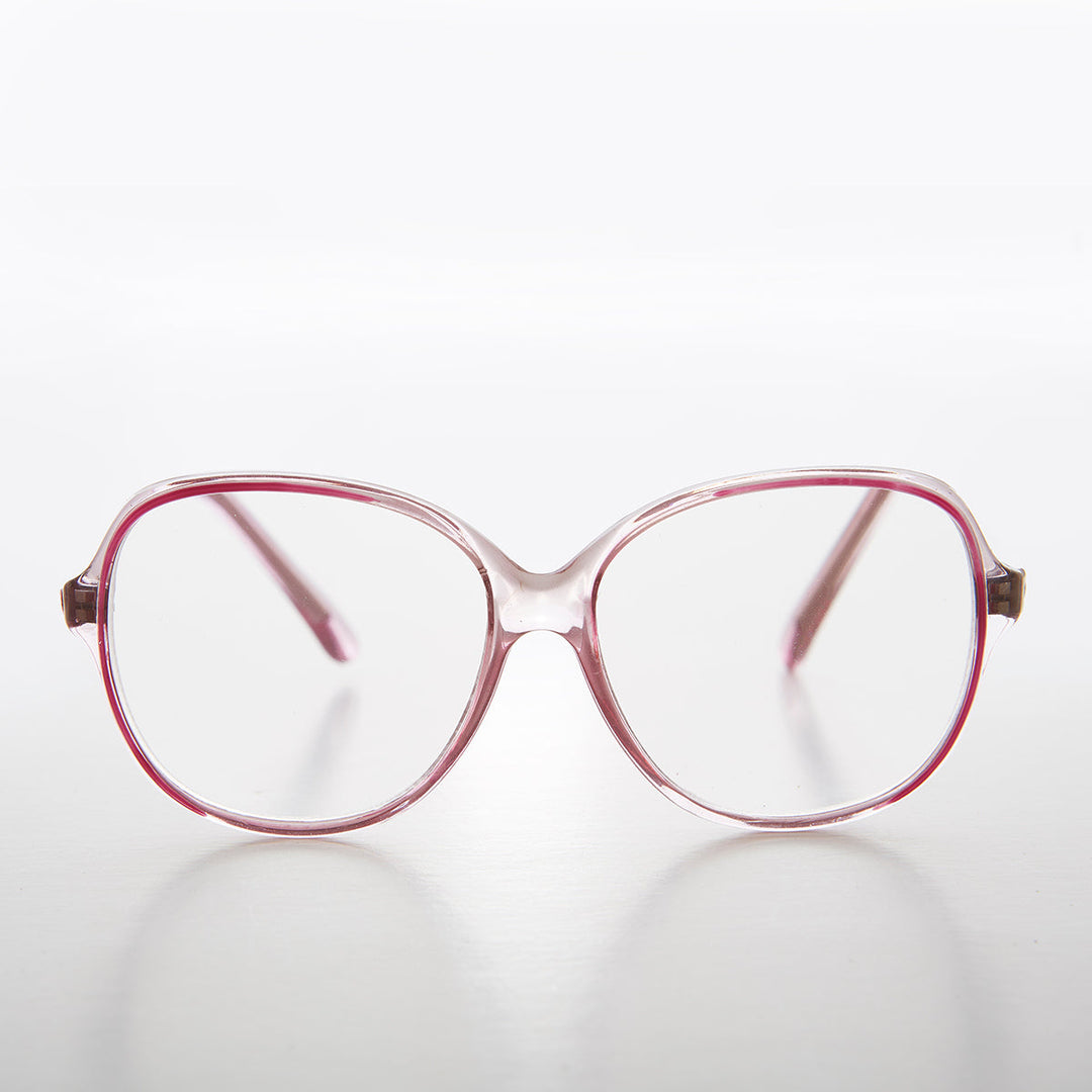 Gafas de lectura retro transparentes con acento de color - Jess