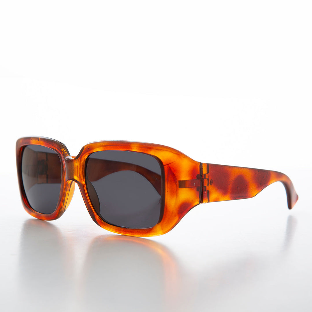 90s Large Rectangle Mod Bold Sunglasses - Tex