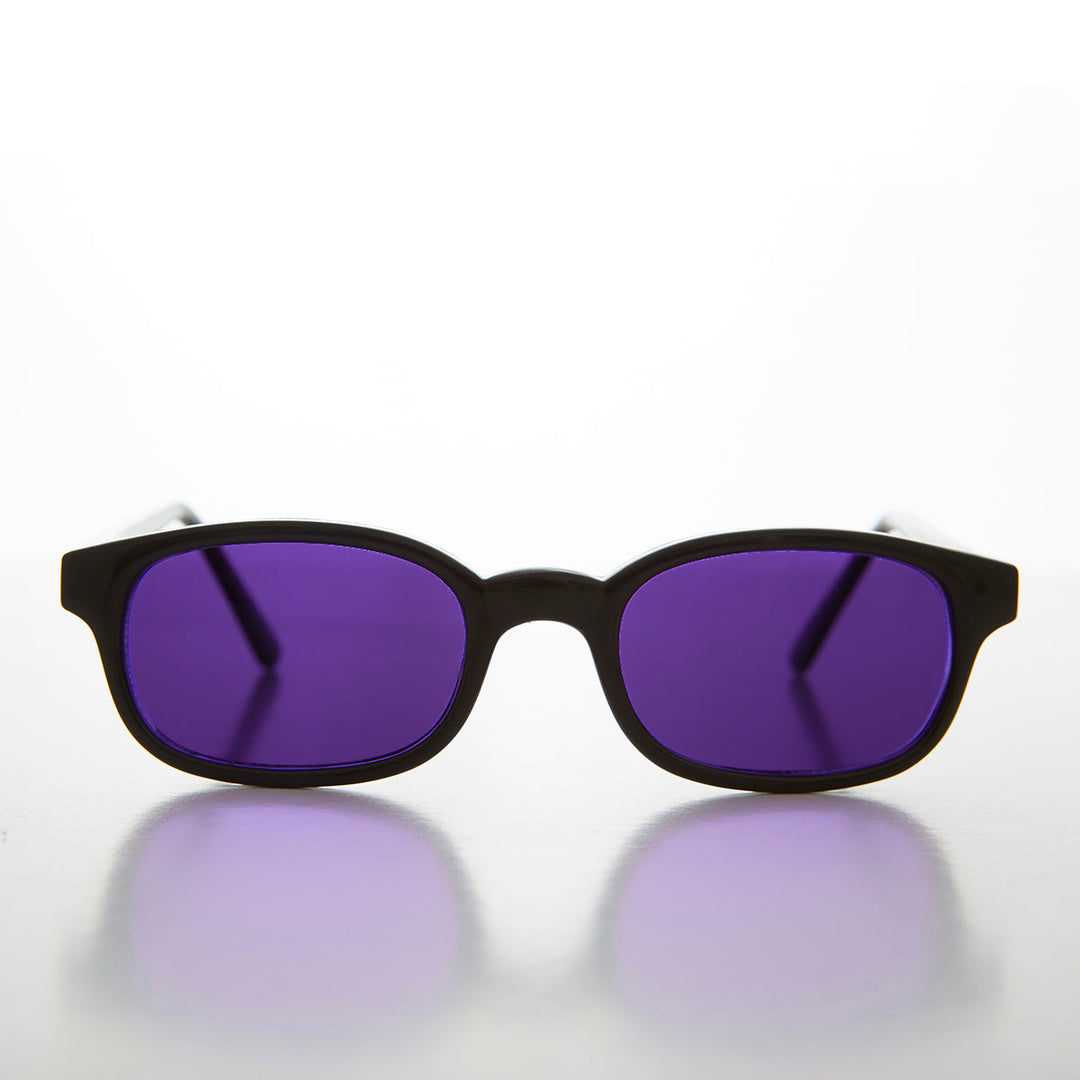 Lentes tintadas de color con montura rectangular negra - Zen