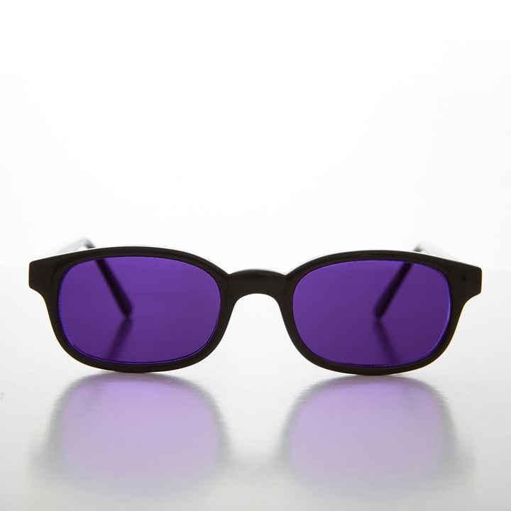 Lentes tintadas de color con montura rectangular negra - Zen