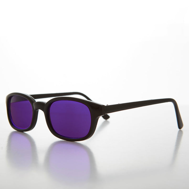 Lentes tintadas de color con montura rectangular negra - Zen
