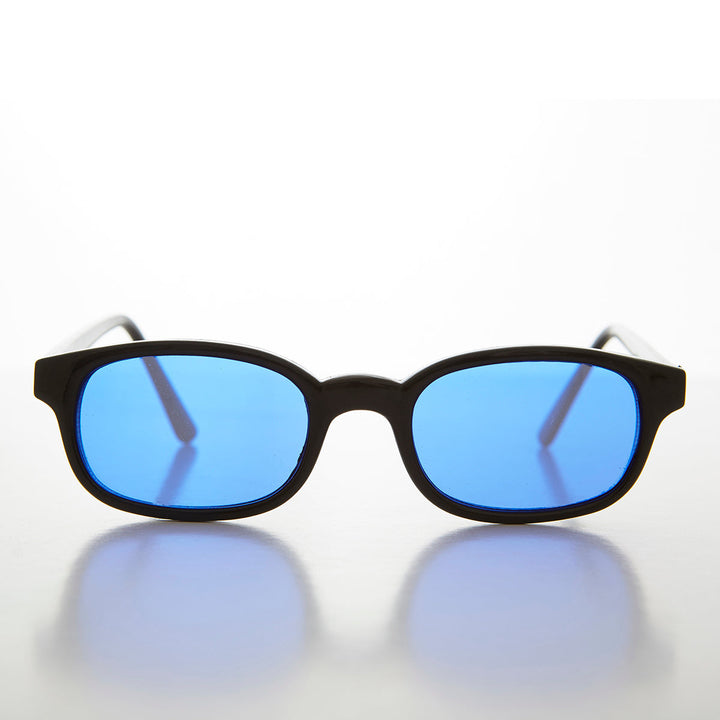 Lentes tintadas de color con montura rectangular negra - Zen