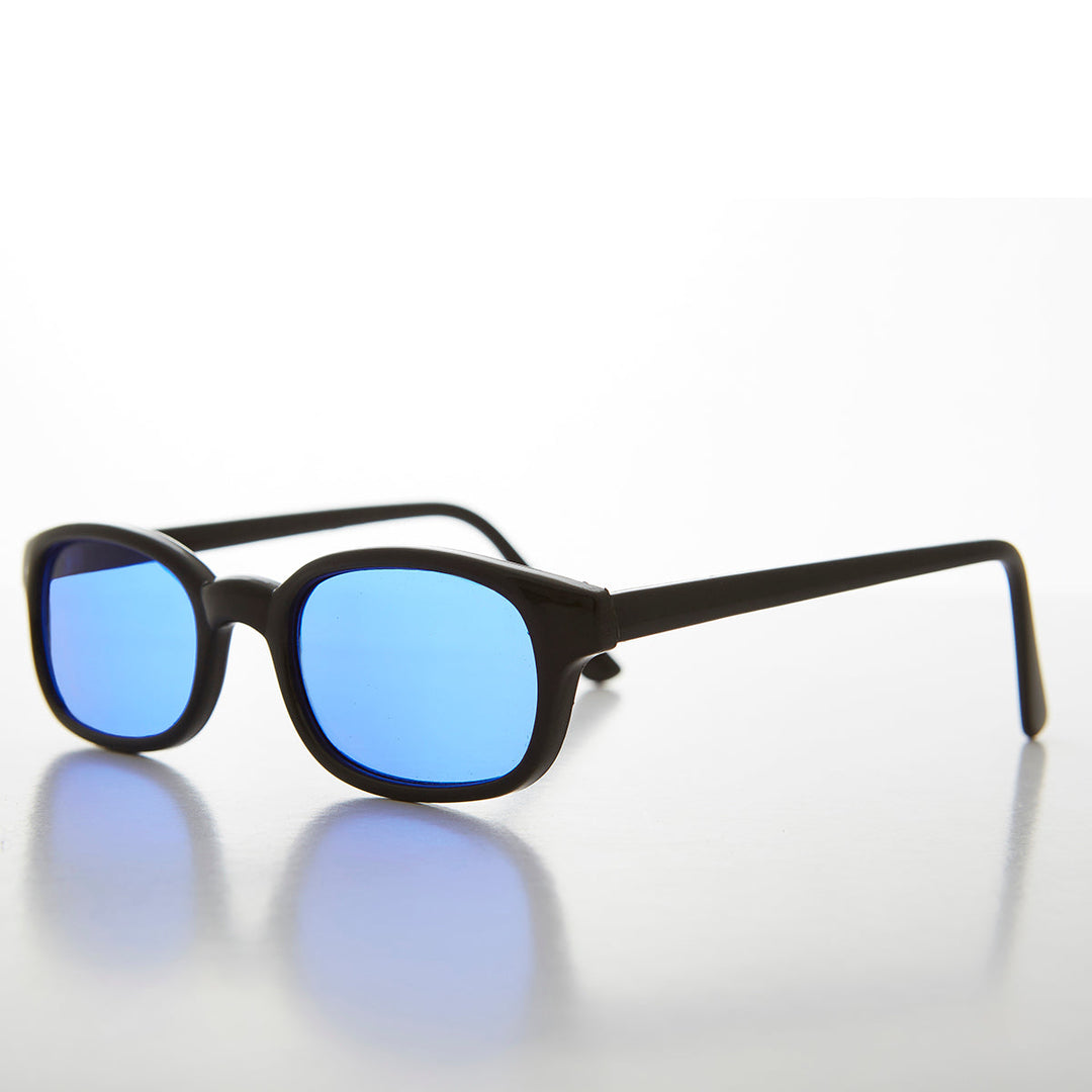 Lentes tintadas de color con montura rectangular negra - Zen