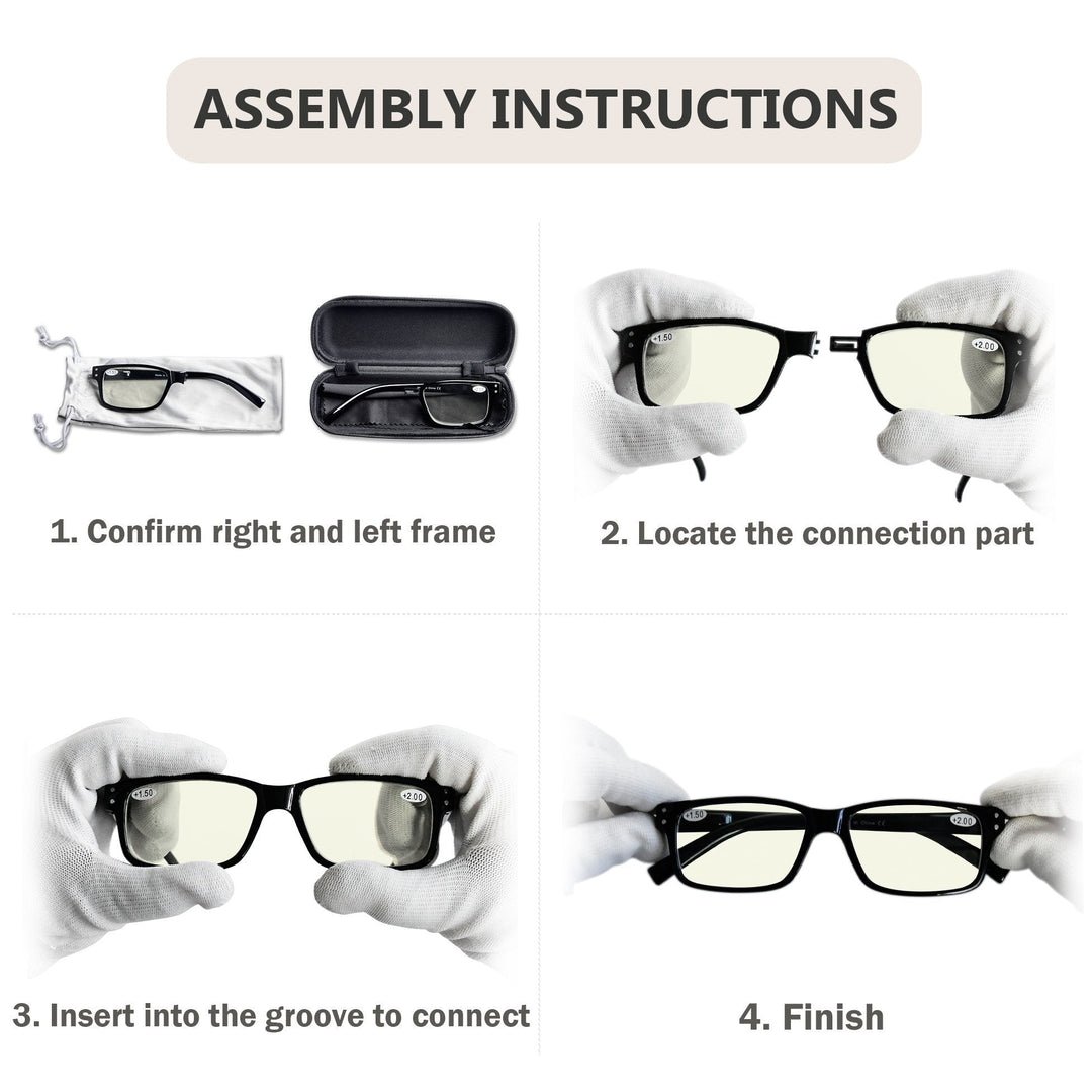 Computer Glasses with Different Power for Each Eye UVPR032-DEMI (Must Buy Both Eyes)
