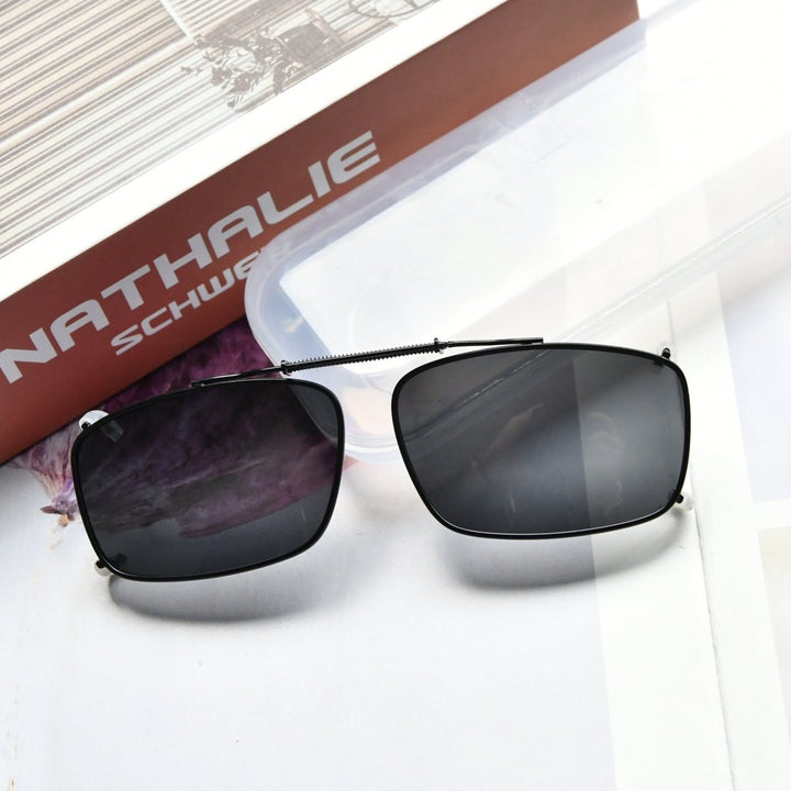 Gafas de sol con clip y lentes polarizadas con montura metálica C61 (54 mm x 34 mm)