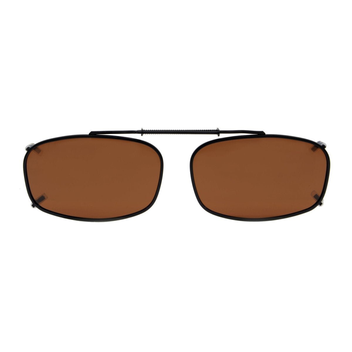Metal Frame Clip On Sunglasses with Polarized Lenses Solar Shield Dioptics ClipOns Unisex Rectangle Fashion  main image 4
