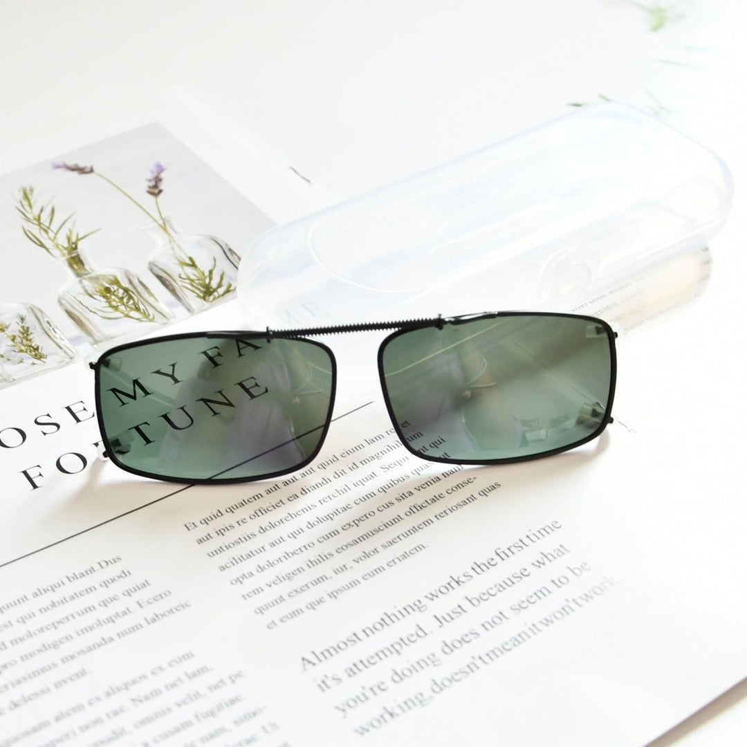 Metal Frame Polarized Lens Clip on Sunglasses C63 (54MMx34MM)