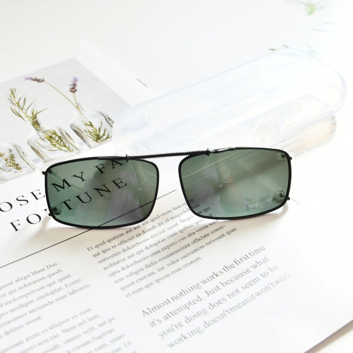 Metal Frame Polarized Lens Clip on Sunglasses C63 (54MMx34MM)