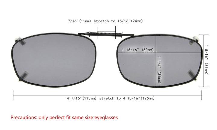 Small Polarized Clip-on Sunglasses