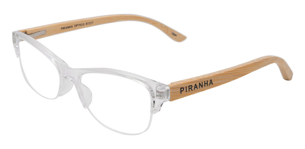 Jessie Clear Cat Eye Bamboo Readers