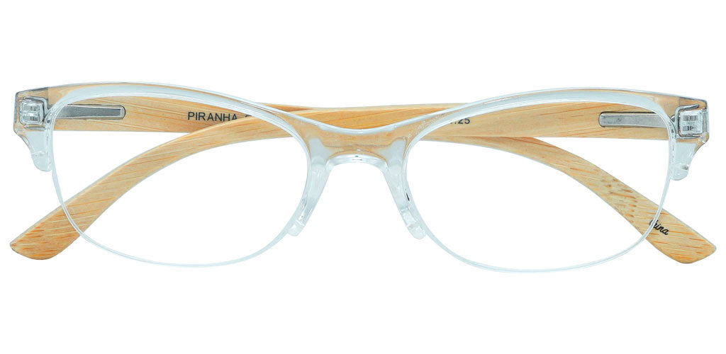 Jessie Clear Cat Eye Bamboo Readers