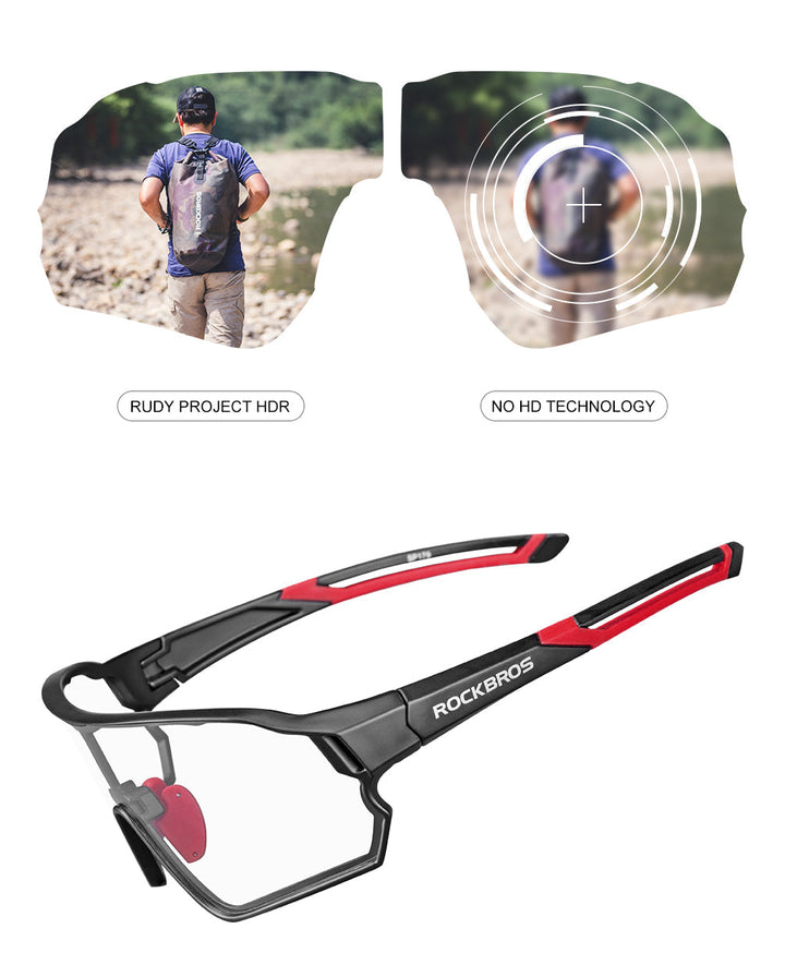 ROCKBROS Full Frame Photochromic Sunglasses Cycling Sunglasses Bicycle Full Frame Photochromic Glasses Bike Eyewear