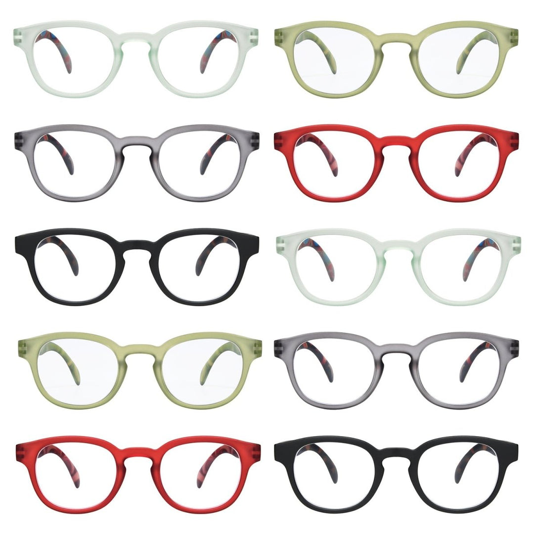 10 Pack Pattern Design Reading Glasses Vintage Readers R124F
