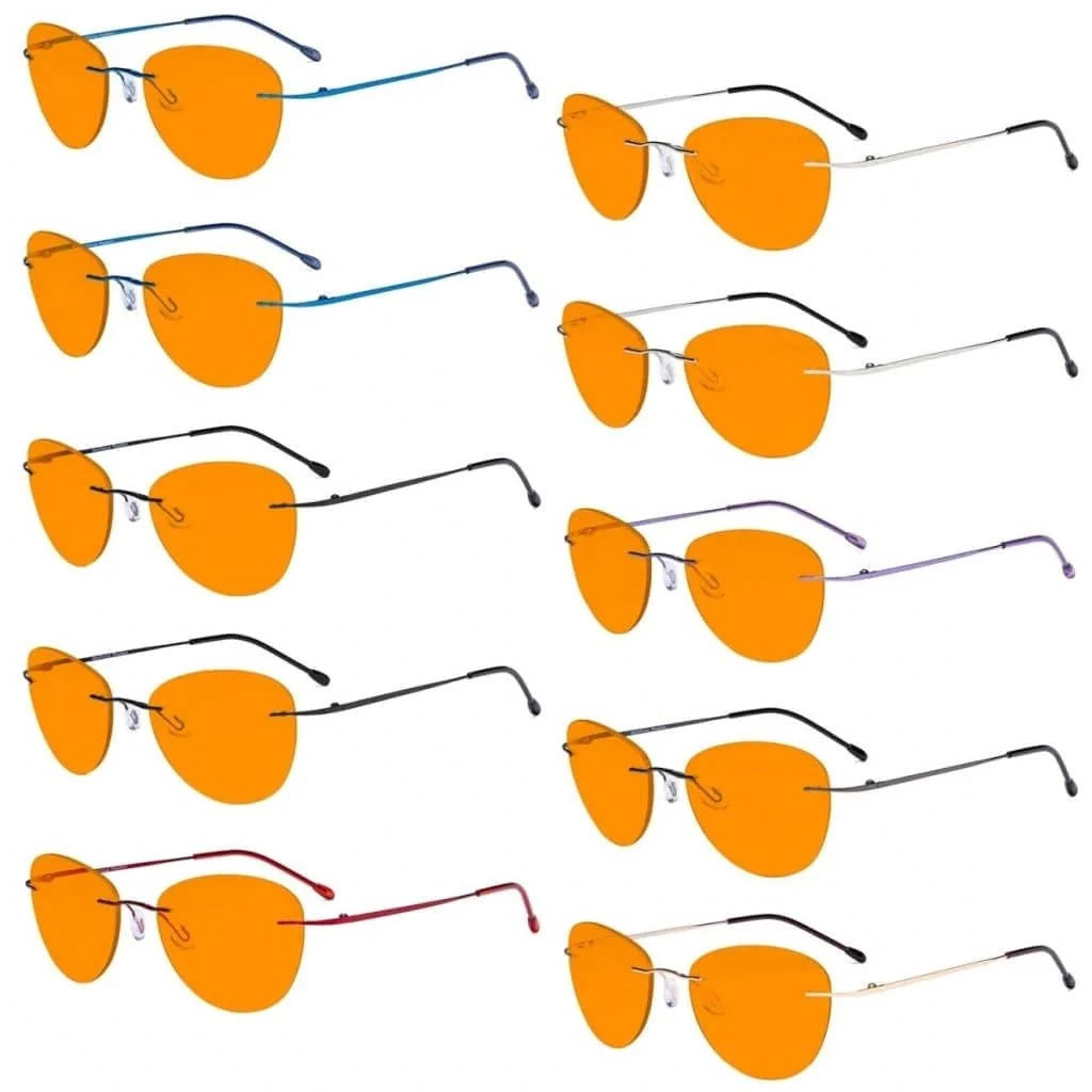 10 Pack Pilot Blue Light Blocking Reading Glasses Computer Eyeglasses DSWK9901B