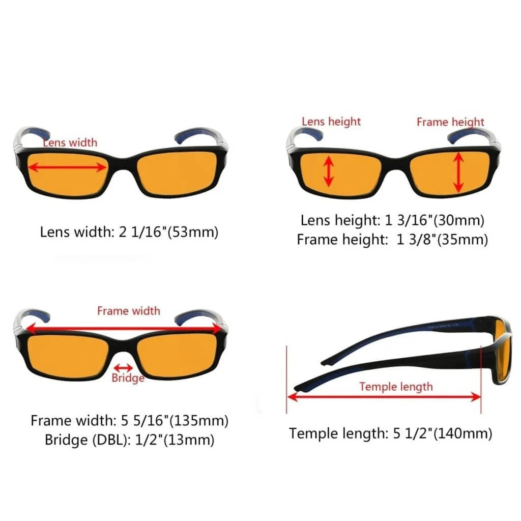 10 Pack TR90 Orange Tinted Blue Light Blocking Reading Glasses Computer Readers DSXM01