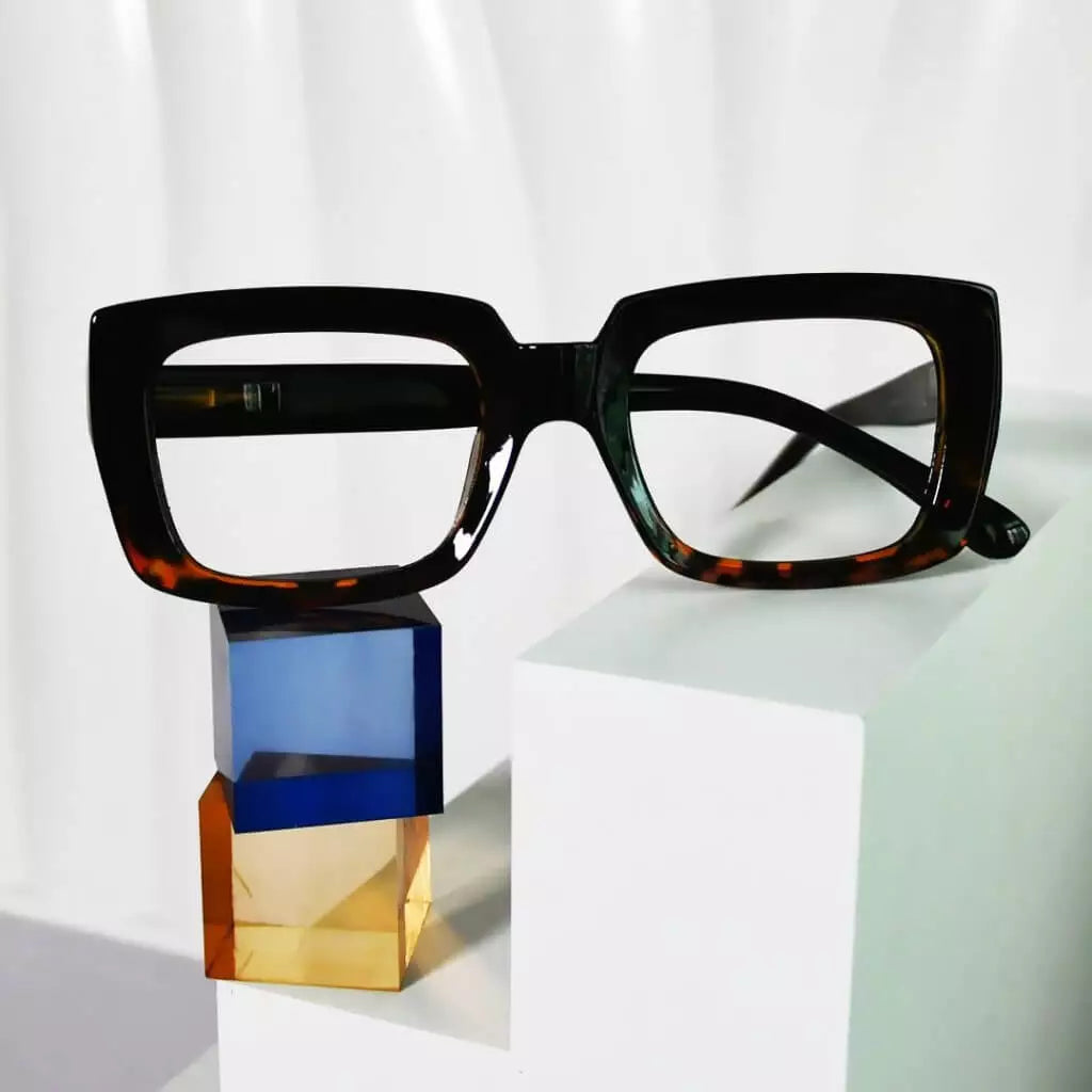 Thicker Frame Square Reading Glasses R9107-1