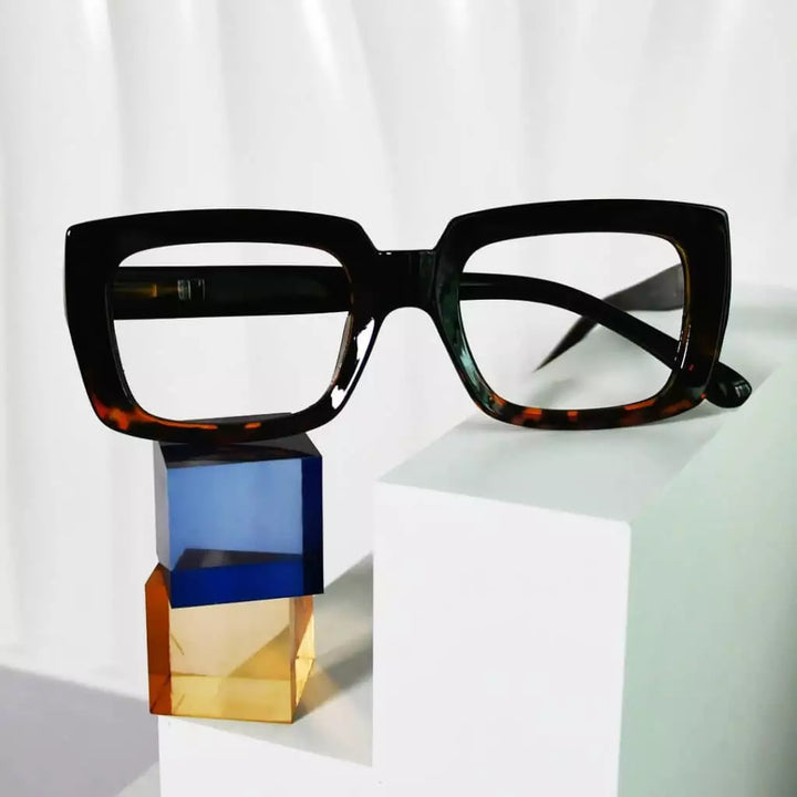 Thicker Frame Square Reading Glasses R9107-1