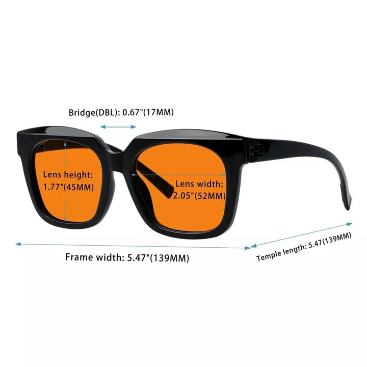 6 Pack 100% Blue Blocking Orange Lens for Sleep Metalless Glasses R2144-B98