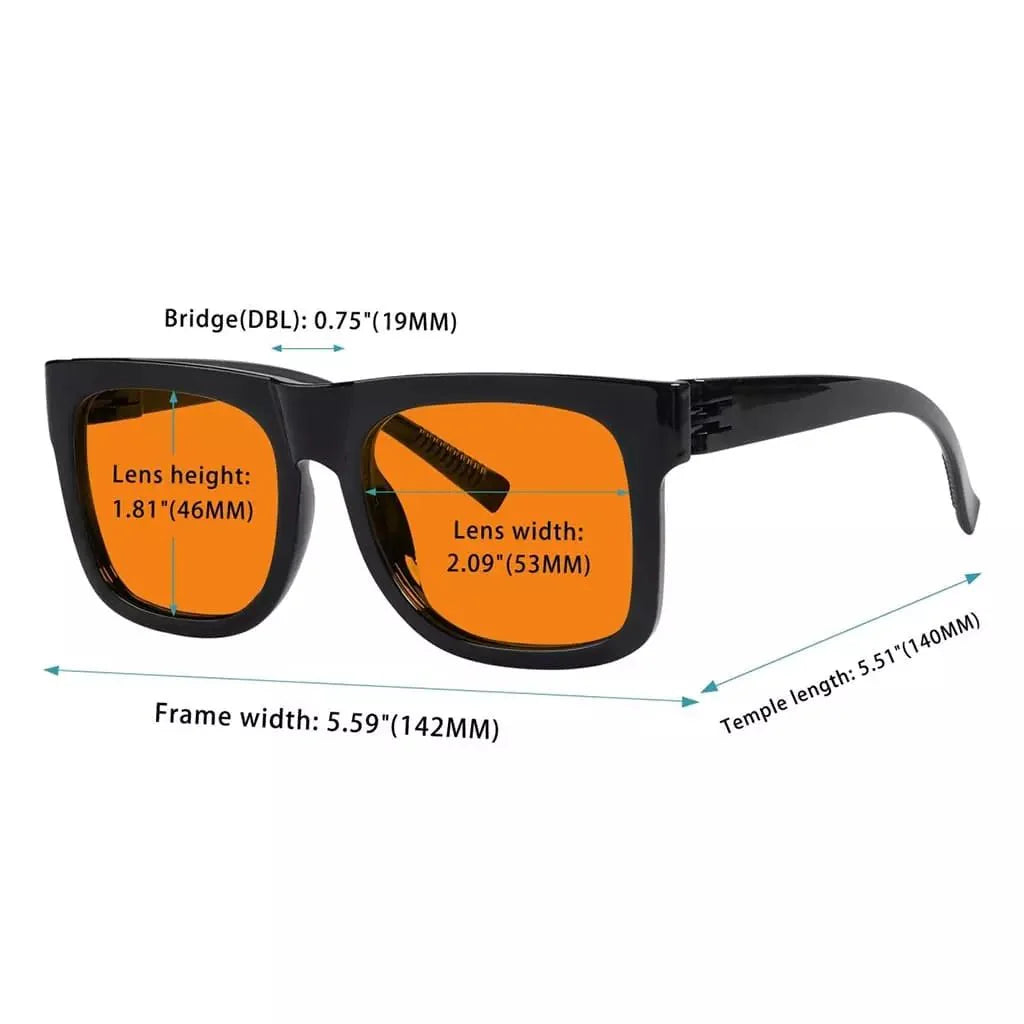 6 Pack 100% Blue Blocking Orange Glasses Nighttime Metalless Screwless Eyewear R2316-B98