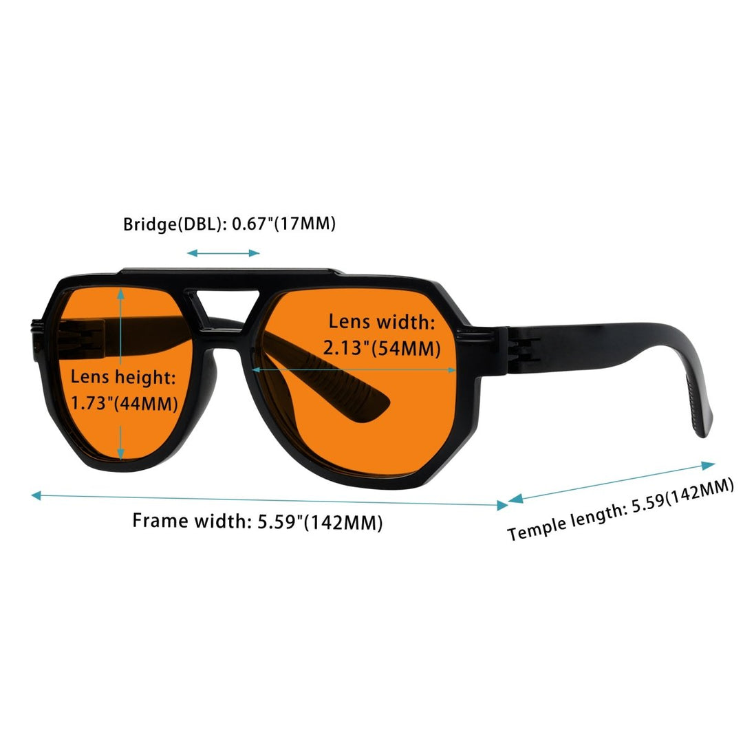 100% Blue Light Blocking Metalless Pilot Glasses