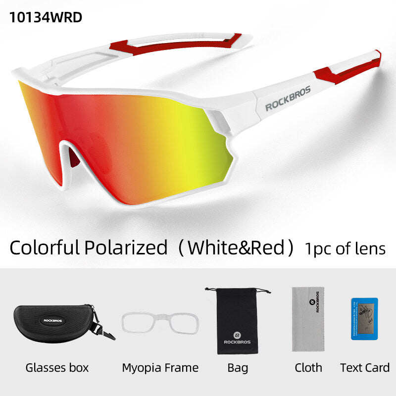 ROCKBROS Polarized Full Lens Sunglasses Cycling Bicycle Glasses Outdoor Sports Eyewear UV400