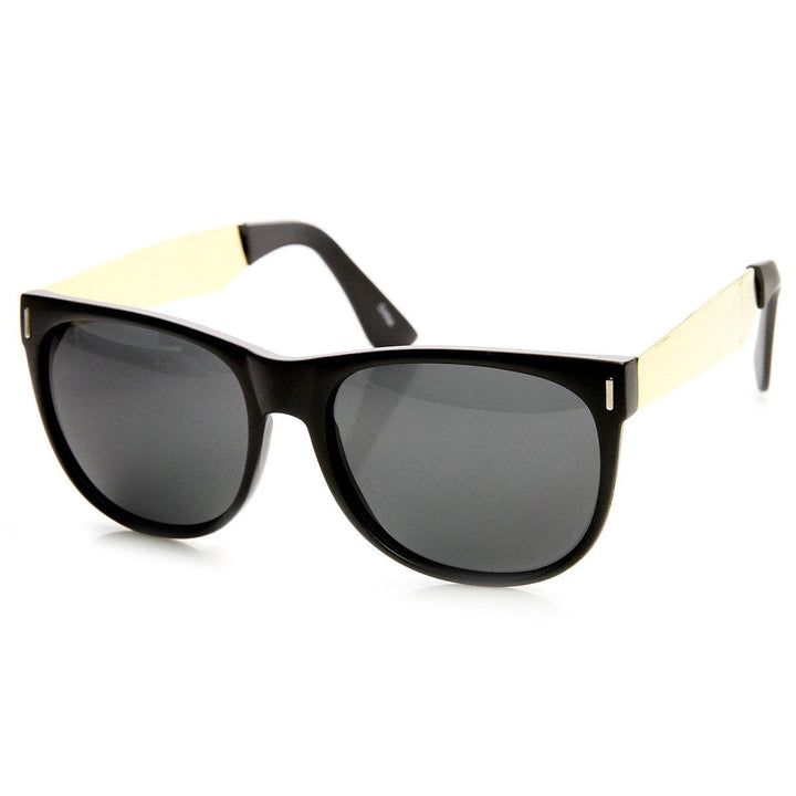 Trendy Indie Hipster Super Retro Metal Arm Horned Rim Sunglasses 8687