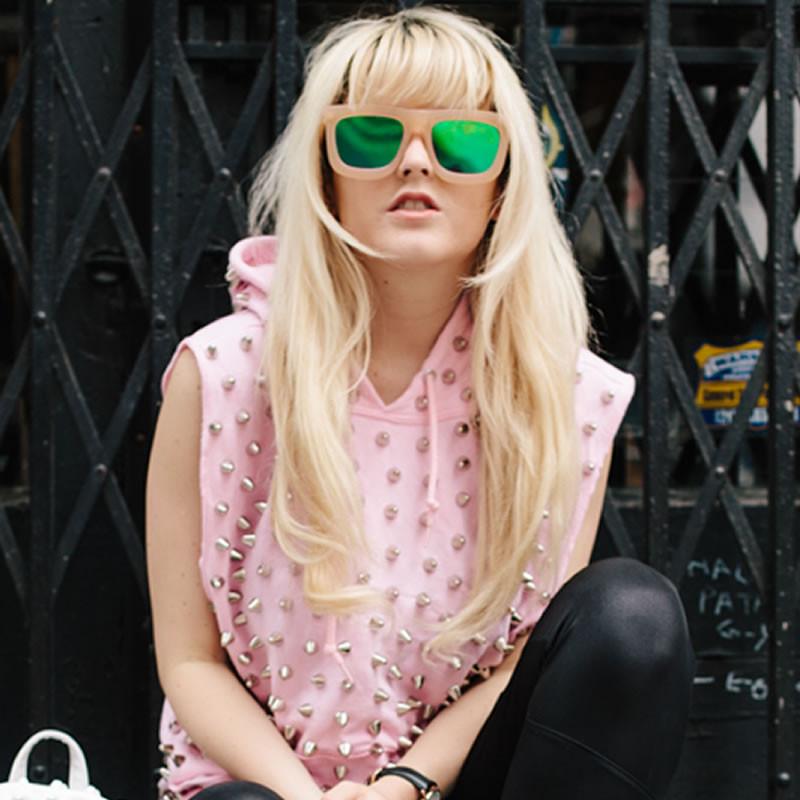 Hipster Flat Front Square Horned Rim Mirror Lens Sunglasses A143