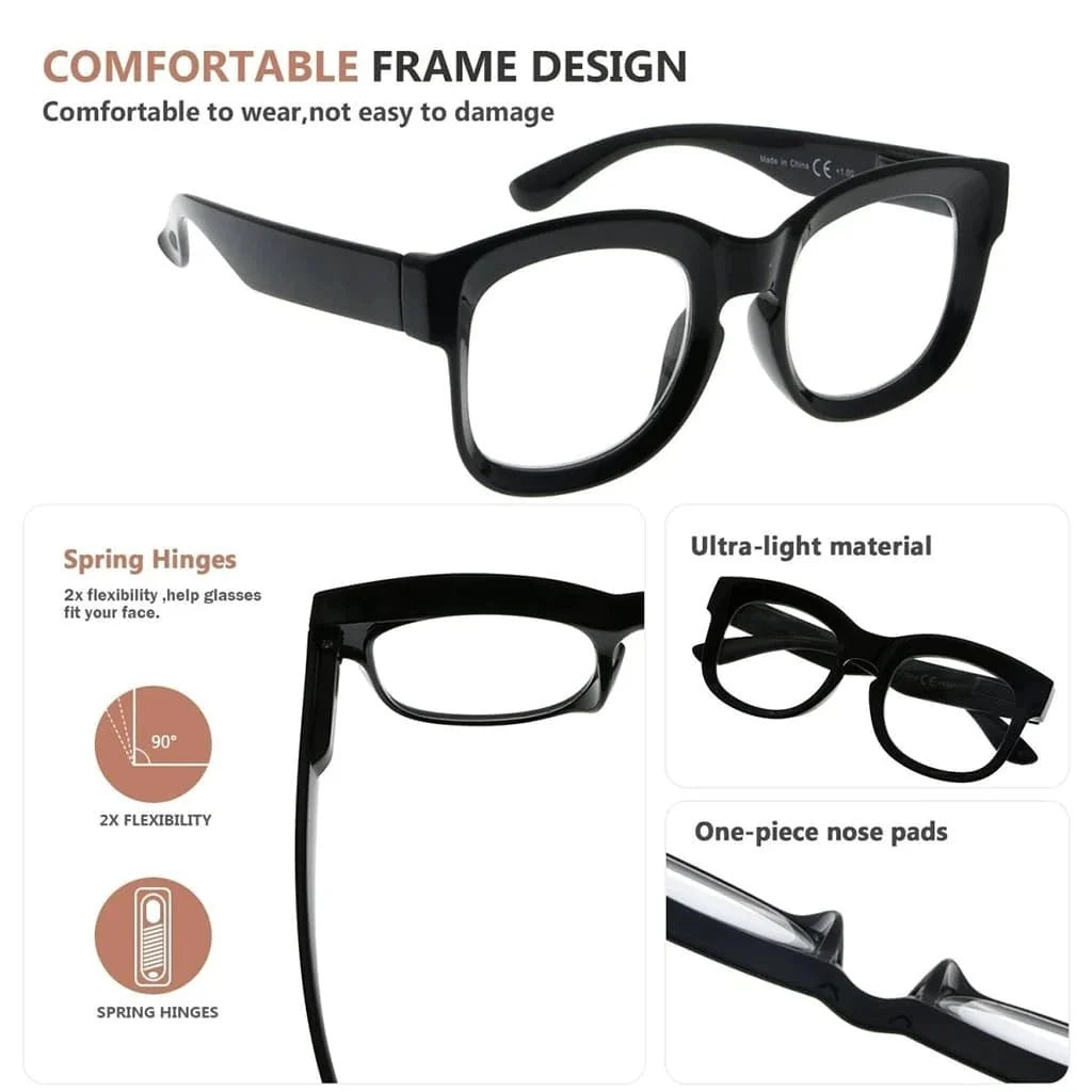 12 Pack Thicker Frame Reading Glasses Ladies Readers R2013