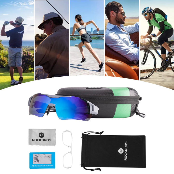 ROCKBROS Polarized Sunglasses for Men Cycling Sunglasses UV Protection