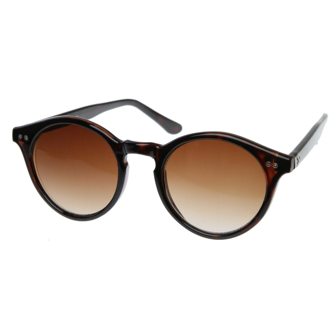 Vintage Inspired Key Hole Round Spectacles P3 Sunglasses 7055