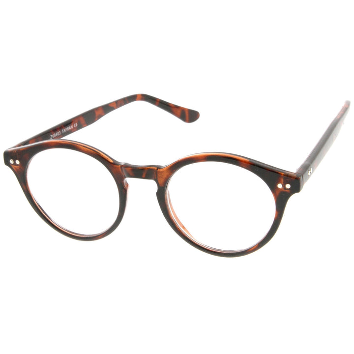Vintage European Clear Lens Small Round Glasses 8403